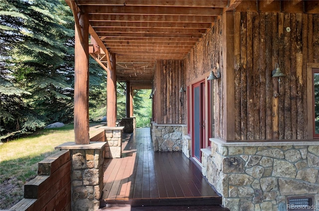 view of wooden deck