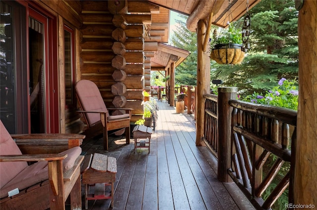 view of wooden deck