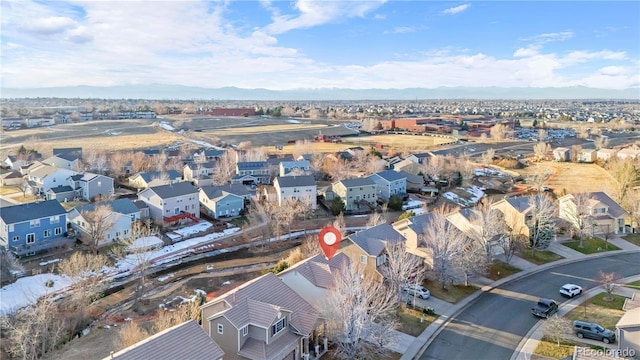 5241 S Shawnee St, Aurora, CO 80015 - aerial view of property and surrounding area with nearby suburban area