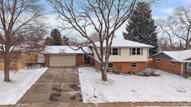 tri-level home with a garage