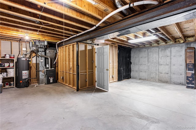 465 W Palmer Lake Dr, Pueblo, CO 81007 - unfinished below grade area with gas water heater and heating unit