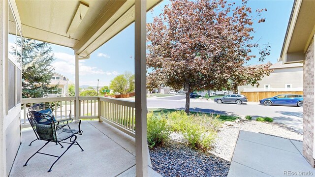 view of patio featuring covered porch