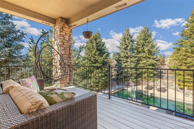 balcony with an outdoor living space