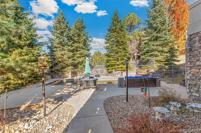 view of yard with a patio