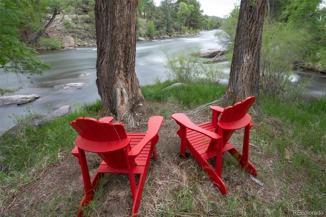 104 River Run Dr, Buena Vista, CO 81211 - view of yard with a water view and a wooded view