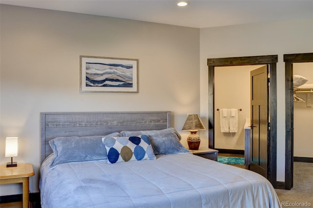 104 River Run Dr, Buena Vista, CO 81211 - bedroom featuring carpet floors, a spacious closet, recessed lighting, and a closet