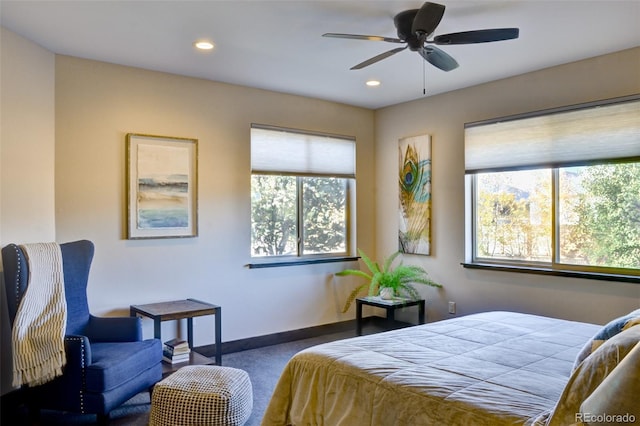 104 River Run Dr, Buena Vista, CO 81211 - carpeted bedroom featuring multiple windows and recessed lighting