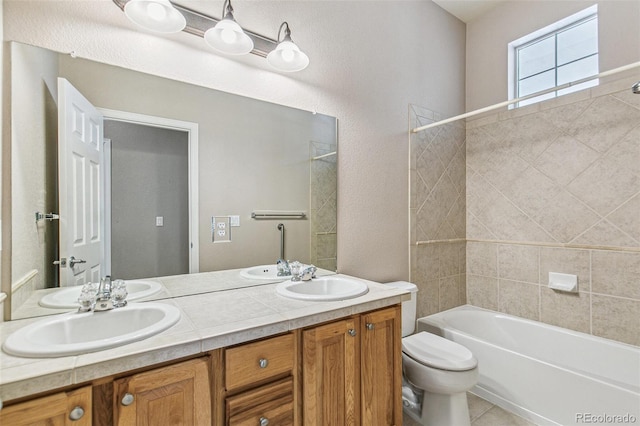 6085 Nile Cir, Golden, CO 80403 - bathroom featuring double vanity and shower / washtub combination