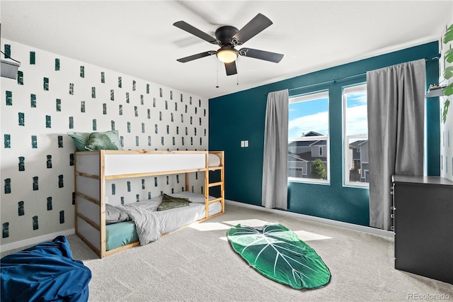 244 Chipeta Way, Lochbuie, CO 80603 - bedroom with carpet floors and a ceiling fan
