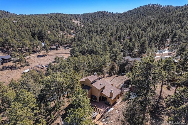 aerial view with a view of trees