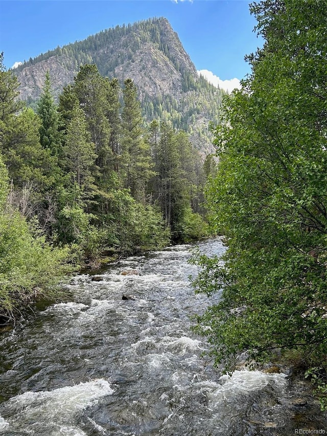 310 Creekside Aly Unit 4, Frisco, CO 80443 - view of mountain backdrop featuring a heavily wooded area