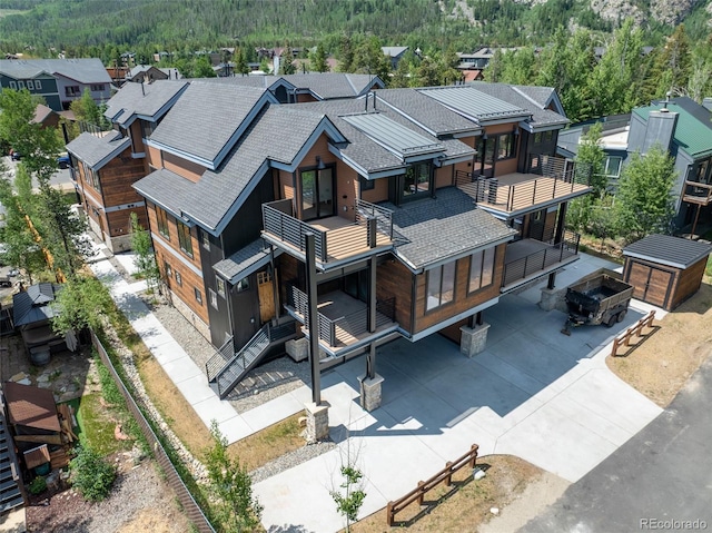 310 Creekside Aly Unit 4, Frisco, CO 80443 - aerial view of residential area with a forest