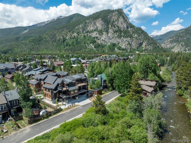 310 Creekside Aly Unit 4, Frisco, CO 80443 - mountain view featuring a heavily wooded area and nearby suburban area