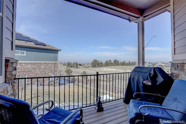 balcony featuring grilling area