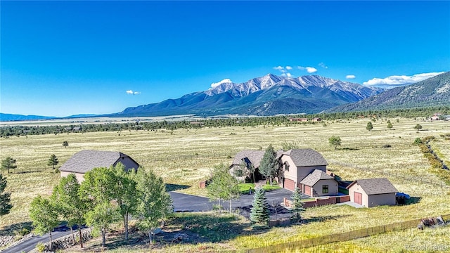 view of mountain feature featuring a rural view