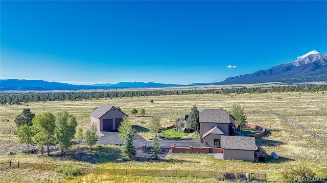 mountain view with a rural view