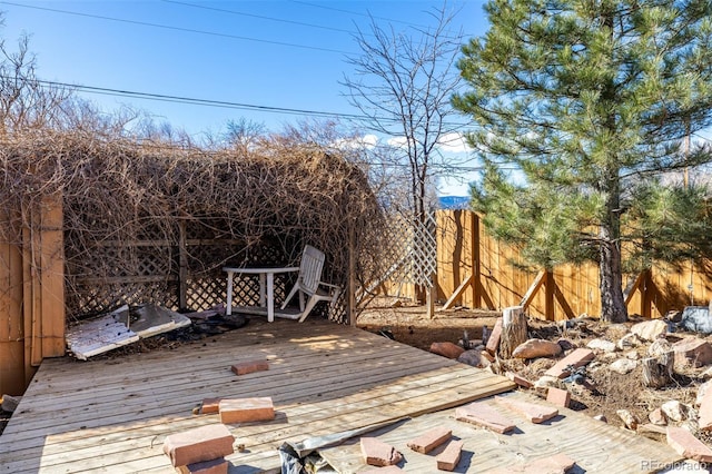 deck with fence