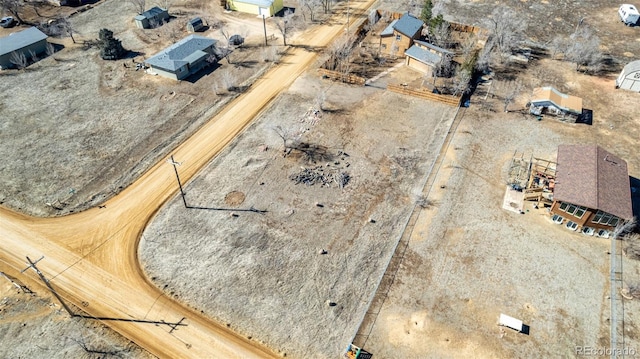 bird's eye view with view of desert