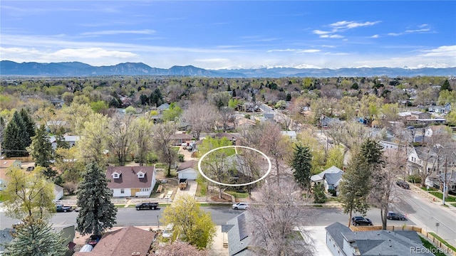 505 S Roosevelt Rd, Lafayette, CO 80026 - aerial perspective of suburban area featuring a mountainous background