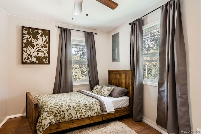 41 Yew Ln, Bailey, CO 80421 - bedroom featuring wood finished floors, baseboards, and multiple windows