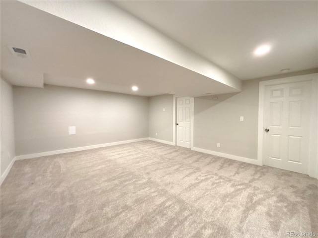 18073 E Belleview Pl, Centennial, CO 80015 - finished below grade area with carpet floors, baseboards, and recessed lighting