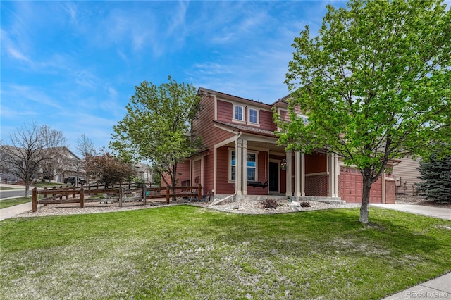 22965 Allendale Ave, Parker, CO 80138 - view of front of house with a front yard, driveway, and a porch