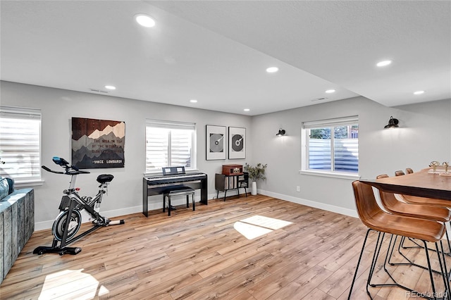 interior space featuring light hardwood / wood-style floors