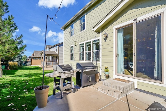 view of patio featuring area for grilling