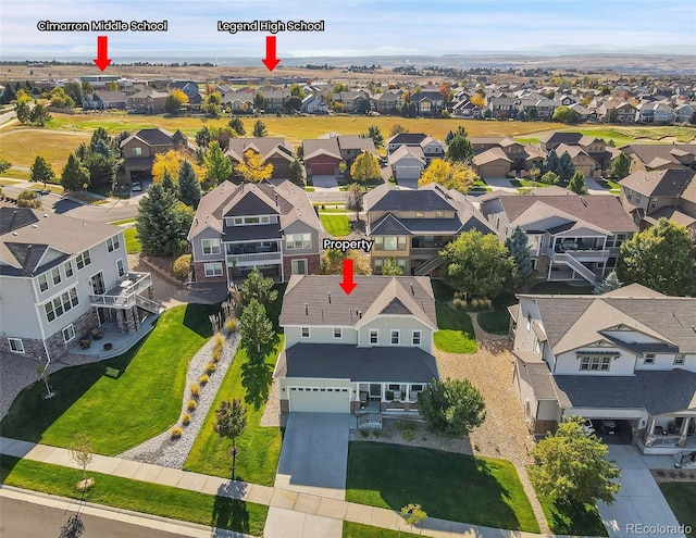 birds eye view of property