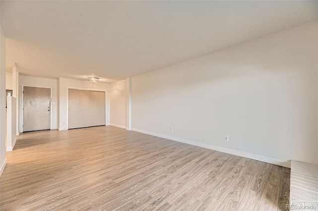 empty room featuring light hardwood / wood-style flooring