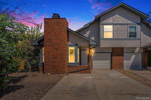 view of front of house featuring a garage