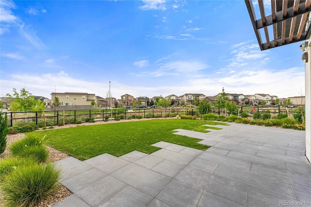 view of yard with a patio