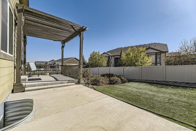 view of patio with a pergola