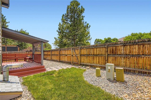 8432 S Upham Way, Littleton, CO 80128 - fenced backyard with a deck