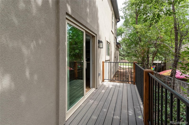 view of wooden deck