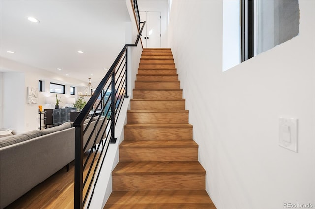2625 W 23rd Ave, Denver, CO 80211 - stairs featuring recessed lighting