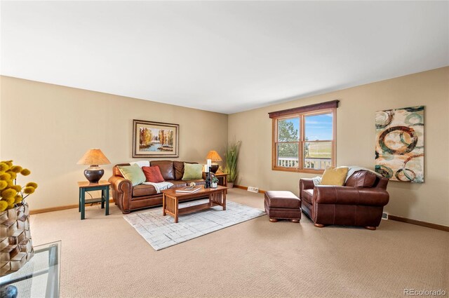 view of carpeted living room