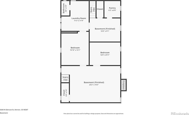 2636 N Glencoe St, Denver, CO 80207 - home floor plan