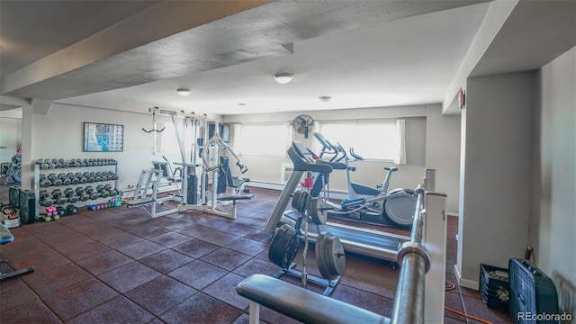 view of workout area