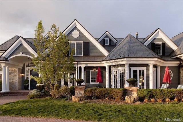 5470 S Highline Cir, Greenwood Village, CO 80121 - view of front of home with a front lawn and french doors