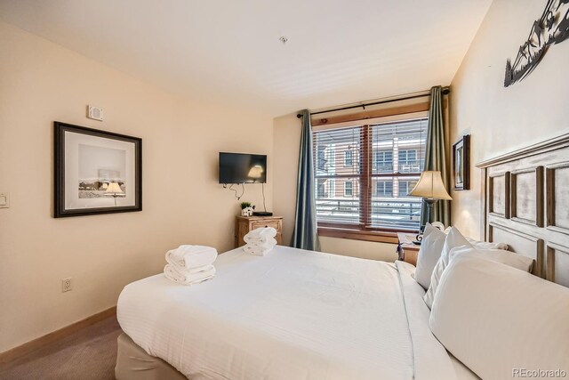 bedroom with carpet floors