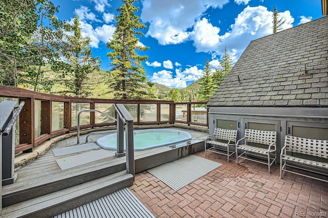 100 Dercum Sq Unit 8343, Keystone, CO 80435 - view of patio with a deck with mountain view