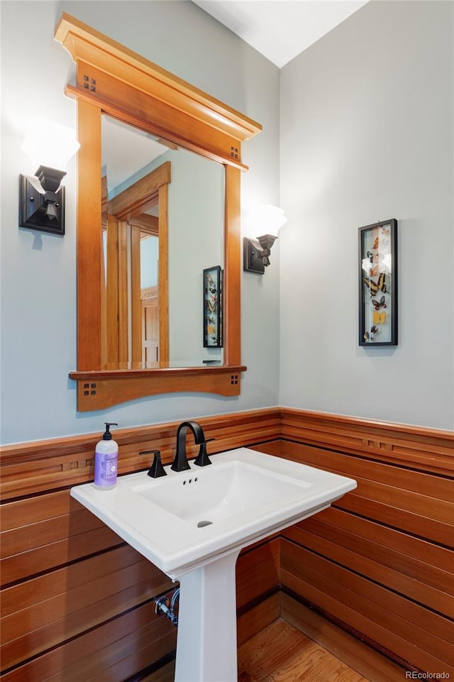 1143 S Saint Paul St, Denver, CO 80210 - bathroom with a wainscoted wall