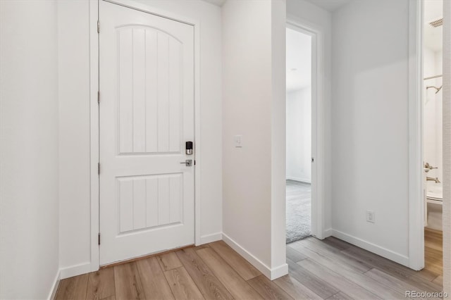 39161 Anthony St, Elizabeth, CO 80107 - foyer with light wood-type flooring and baseboards