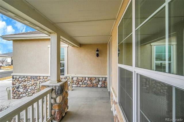 balcony with covered porch