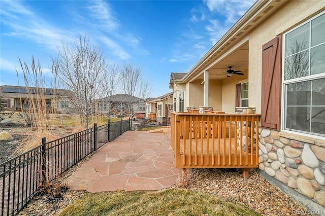 view of patio / terrace with ceiling fan