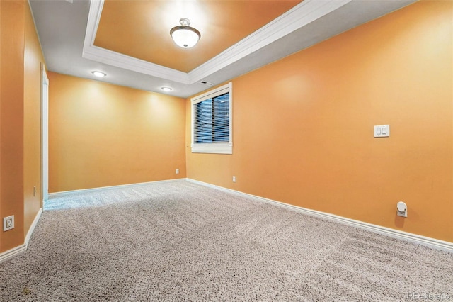 2319 Decatur St, Denver, CO 80211 - carpeted spare room with crown molding and a tray ceiling