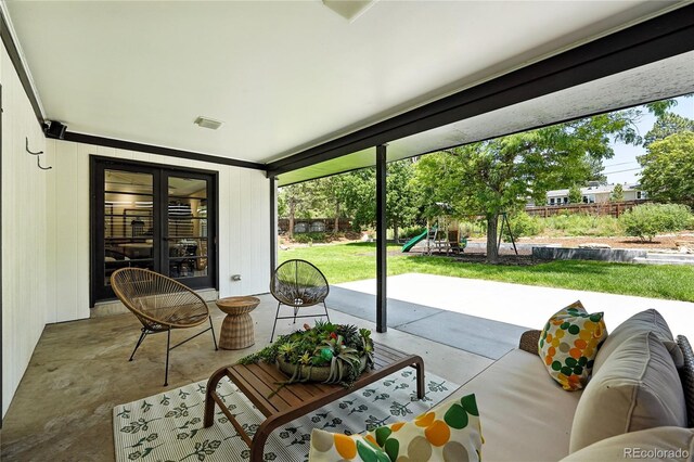 1920 S Niagara St, Denver, CO 80224 - sunroom / solarium with french doors