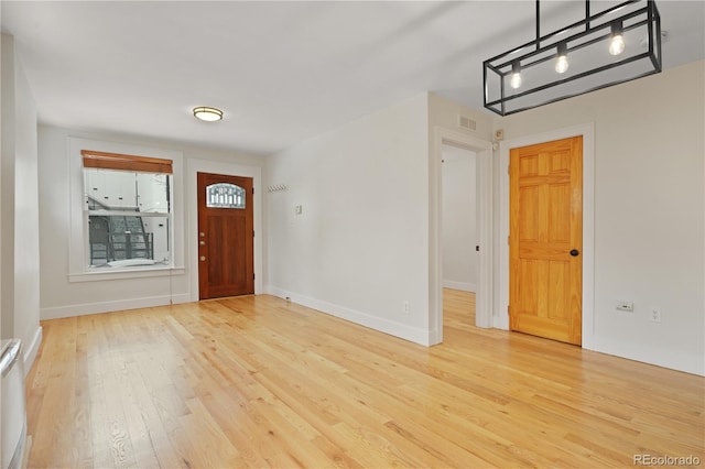 entryway featuring light wood-type flooring