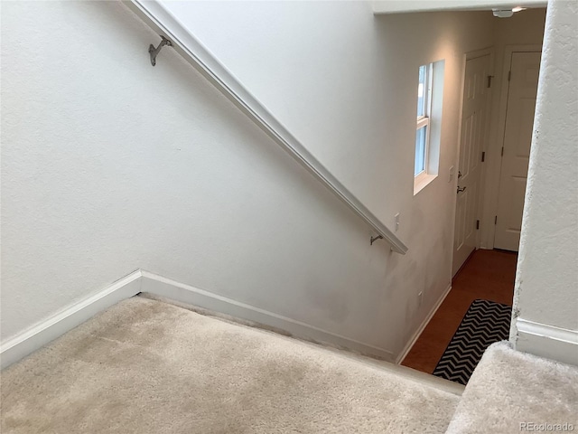 11947 Riverstone Cir Unit 7F, Henderson, CO 80640 - stairs with baseboards and carpet floors